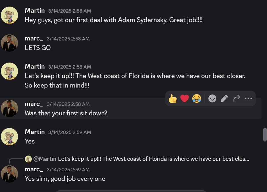 Martin & Nadim results